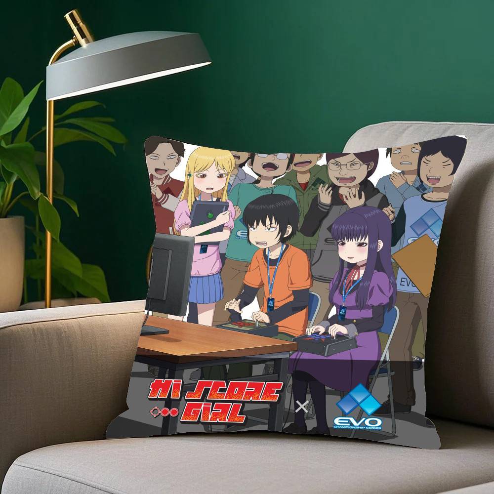 Komedi Anime Hi S-Score Girl Kuddfodral Heminredning Pläd för Soffa Säng Bil Rumsdekor Gåvoidé