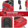 100V-240V Portable Li-ion Battery Mini Compact Charger for Milwaukee 18V Lithium Battery Replacement for M18 18V Battery Charger