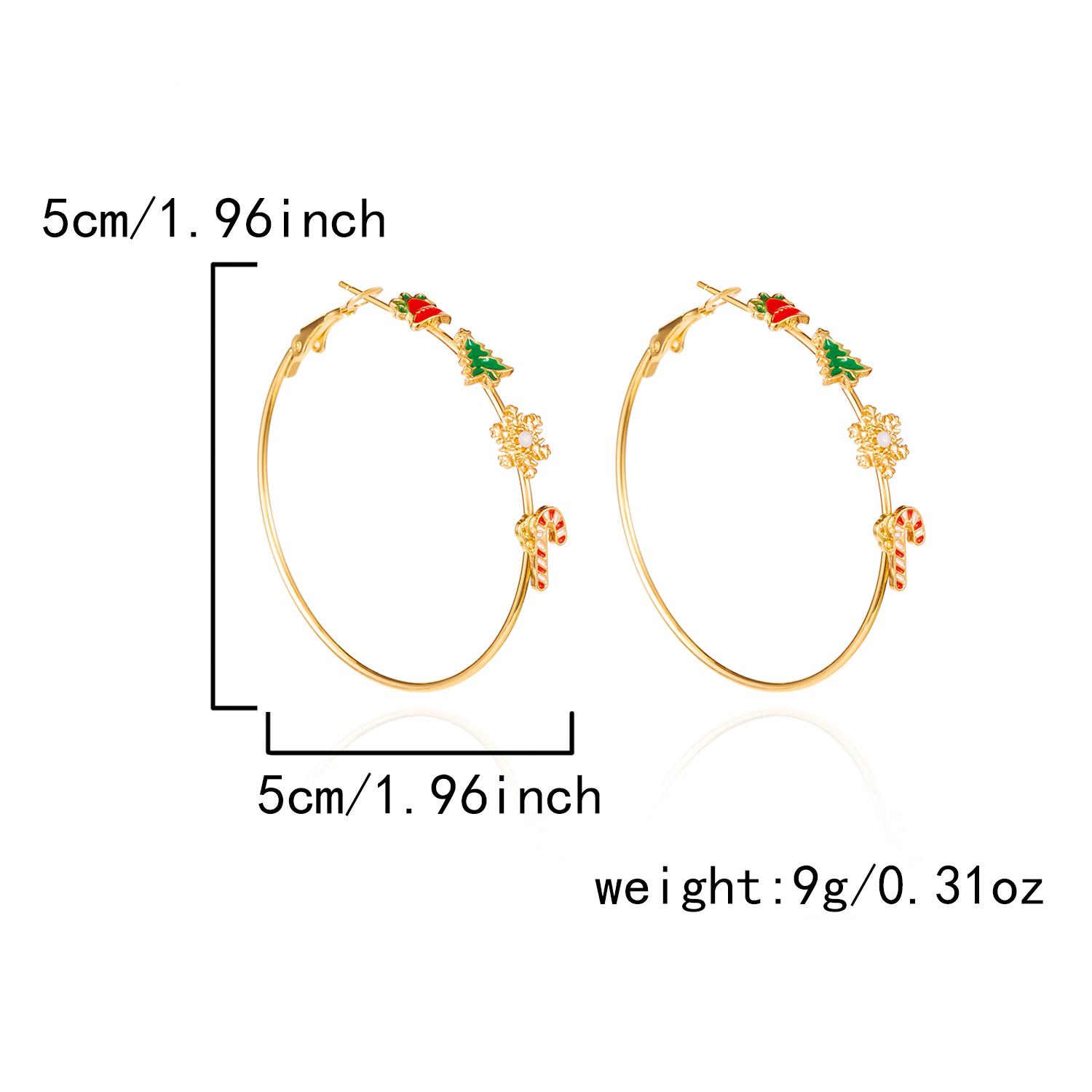 

Christmas Tree Snowman Snowflake Zircon Bow Dangle Earrings Hoop For Women Tassel Earrings Jewelry New Year Party Xmas Gifts