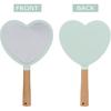 MERRYHAPY Heart-Shaped Makeup Mirror Portable Handheld Vanity Mirror for Travel Bathroom Countertop and Salon Use
