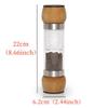 2-in-1 Salt Pepper Mill Wood Dual Pepper Grinder,Coarse Salt Grinder,Capacity 100ML * 2,Salt And Pepper Spice Shaker Grinders
