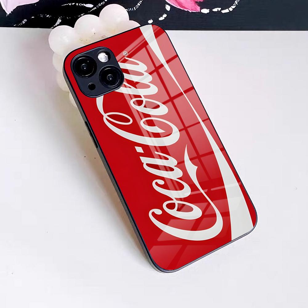 Custodia per Telefono A-coca-ES C-colaES Drink Per IPhone 17 Pro Max 16 15 14 Pro Max 13 11 X Xs Xr 8 7Plus Copertura in Vetro
