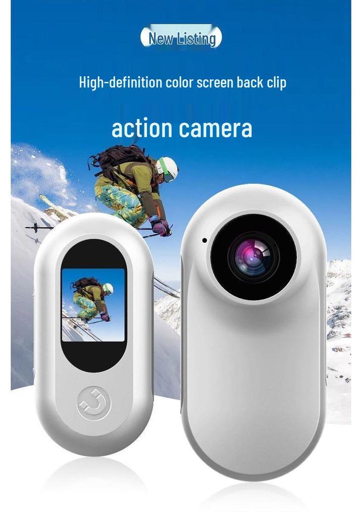 1080P HD Anti-Shake Thumb Action Camera with Lapel Clip for Cycling, Pets, Vlogs & More