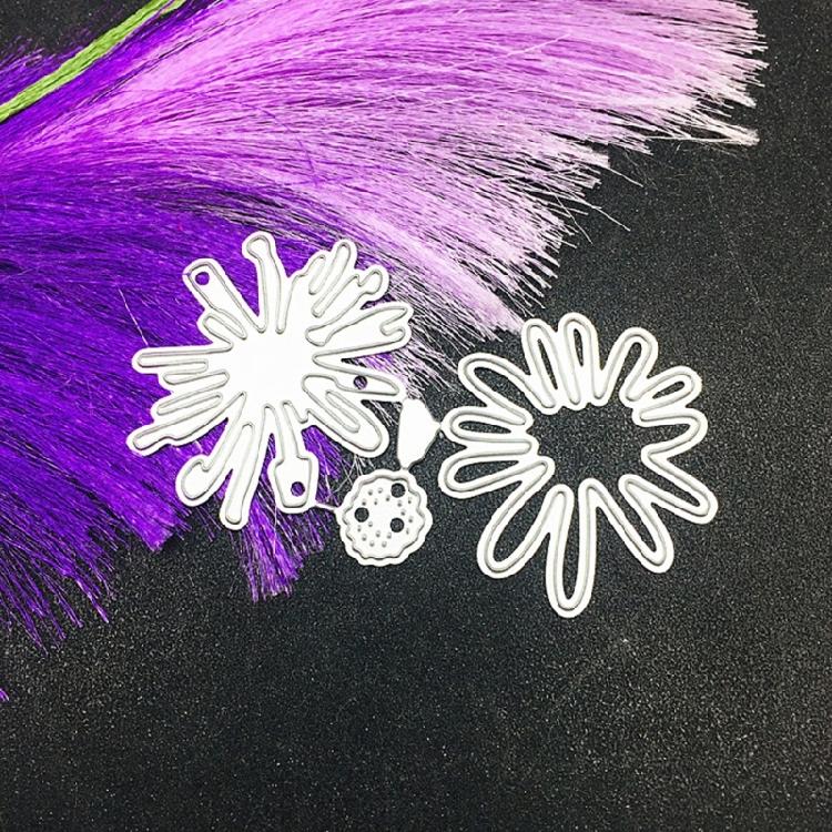 Květina Sedmikráska Řezací formičky Květina Chrysantéma Kovová vykrajovátka pro DIY Scrapbooking Foto