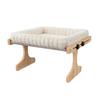 Lit de fenêtre pour chat avec cadre en bois Coussin en peluche Hamac pour chat Meubles pour animaux de compagnie Perchoir pour chat Hamac Utilisation à domicile