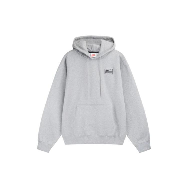 Nike x Stussy Logo Hoodie Asia Sizing Grey Men s DJ9489-063 S