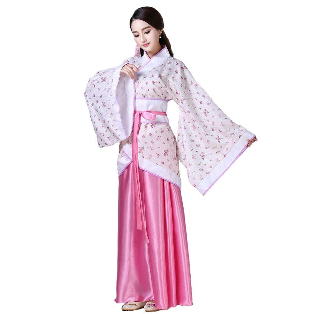Traditional Chinese Ancient Dress Flower Embroidery Chinese Costume Chinese Hanfu Skirt  Girls