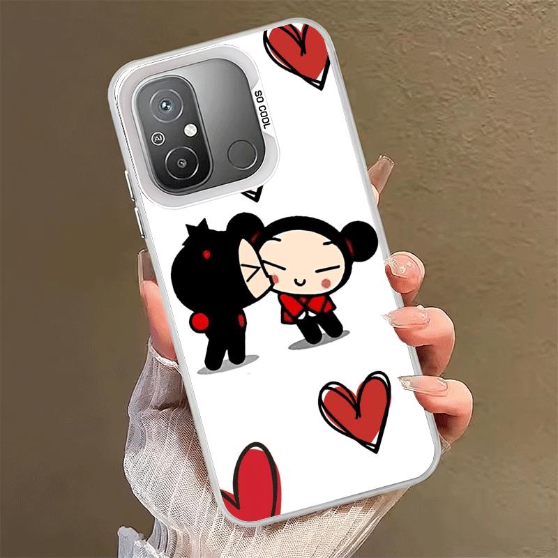 Cartoon Cute Pucca Garu Shockproof Phone Case for Xiaomi Poco X7 X6 X5 X3 Pro F7 Ultra M8 Redmi 15C 15 14C 13C 12C 10C 13 12 10