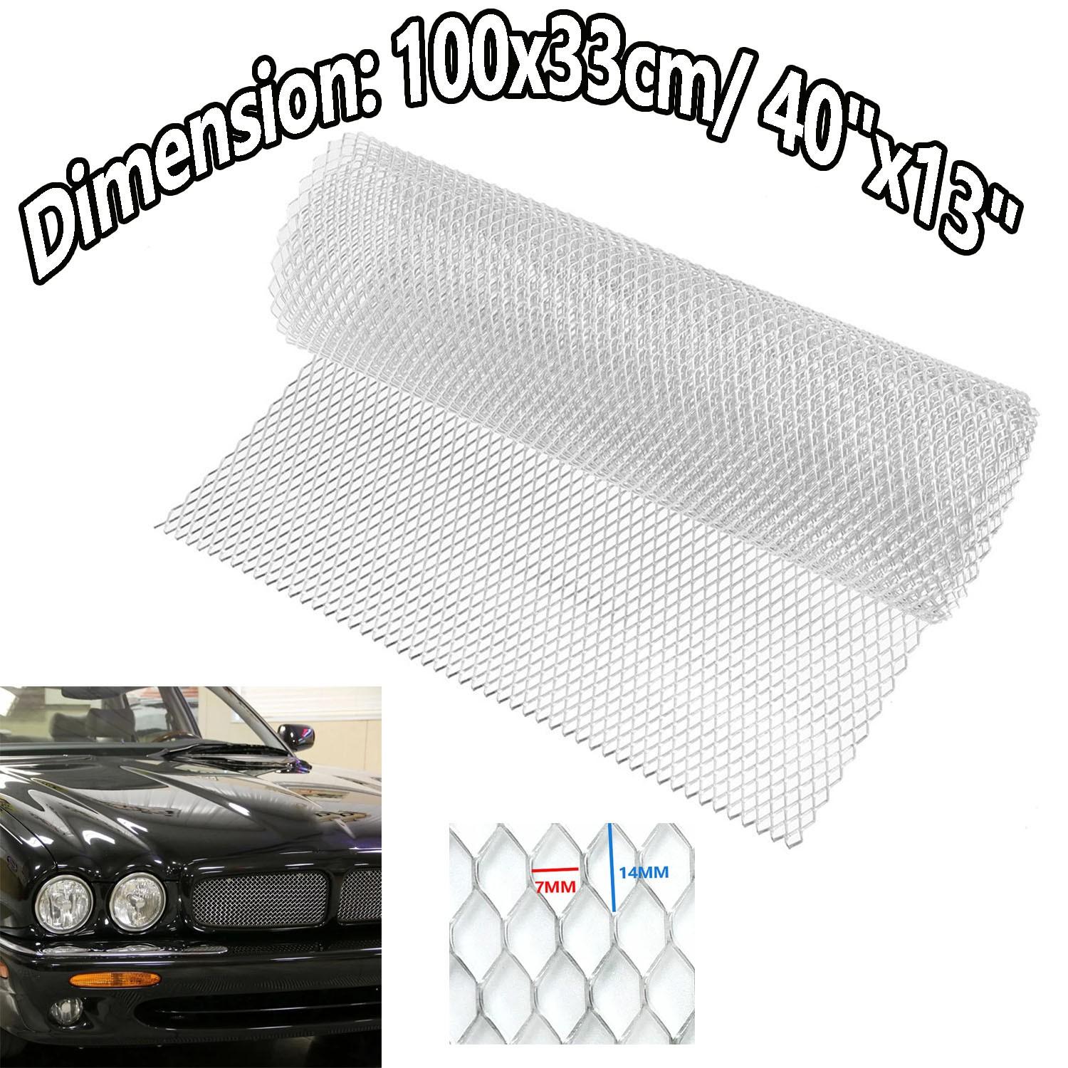 40 x13  Grille Mesh Aluminum Alloy Grid Universal Silver Hexagonal Hole 7mm*14mm