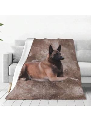 Malinois Belgian Shepherd - Mechelaa Blanket Flannel Warm Sofa Throw Blankets For Couch Bedding Office Throws Bedspread Quilt