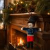 Christmas Tree Ornament Nutcracker Fabric Ornament Handmade Stuffed Soldier Decoration Pendant Xmas Hanging Decor Pendant Party Supplies Retro