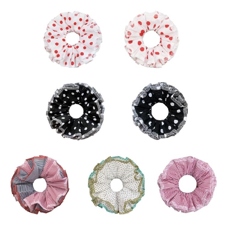Aesthetic Hair Scrunchies Women Elastic Ruched Hair Ties Wedding Party Headwear