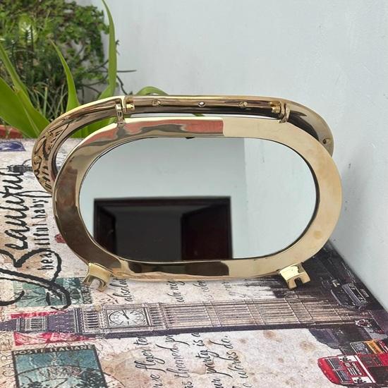 Brass Oval Porthole Brass Ship Mirror, Nautical Window Wall Mirror, Maritime Bathroom Mirror Home Decor, Gift
