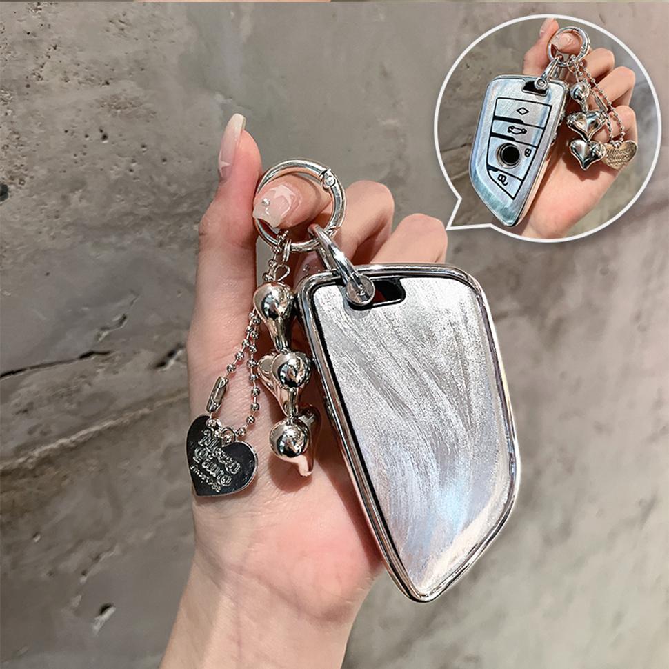 Car Remote Key Case Cover Shell Fob For BMW X1 X3 X5 X6 X7 1 3 5 6 7 Series G20 G30 G11 F15 F16 G01 G02 F48 G05 G06 G07 Keychai