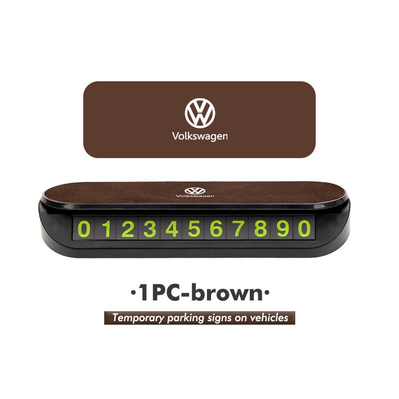 Car Styling Temporary Parking Card Phone Number Card Plate For Volkswagen VW Golf 4 5 6 7 Polo Jetta Sagitar Magotan Passat B5 kj6