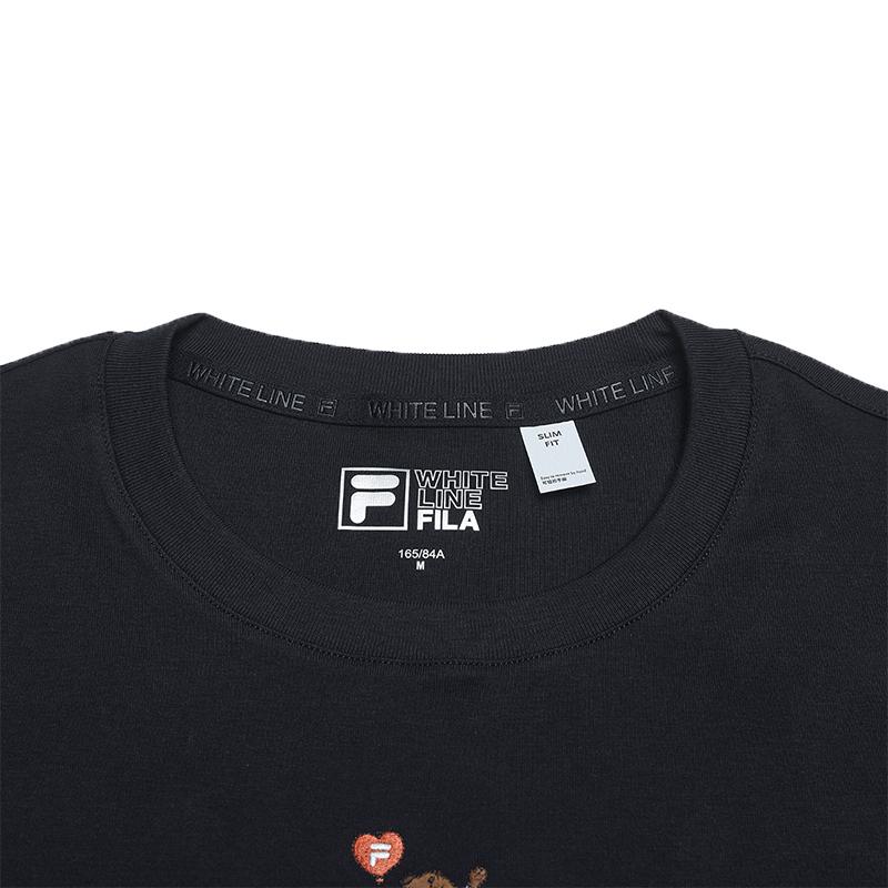 Fila Original Simple Classic Casual Embroidered Dog Slim Fit Short Sleeve T-Shirt Women Tops F61W629108FNV