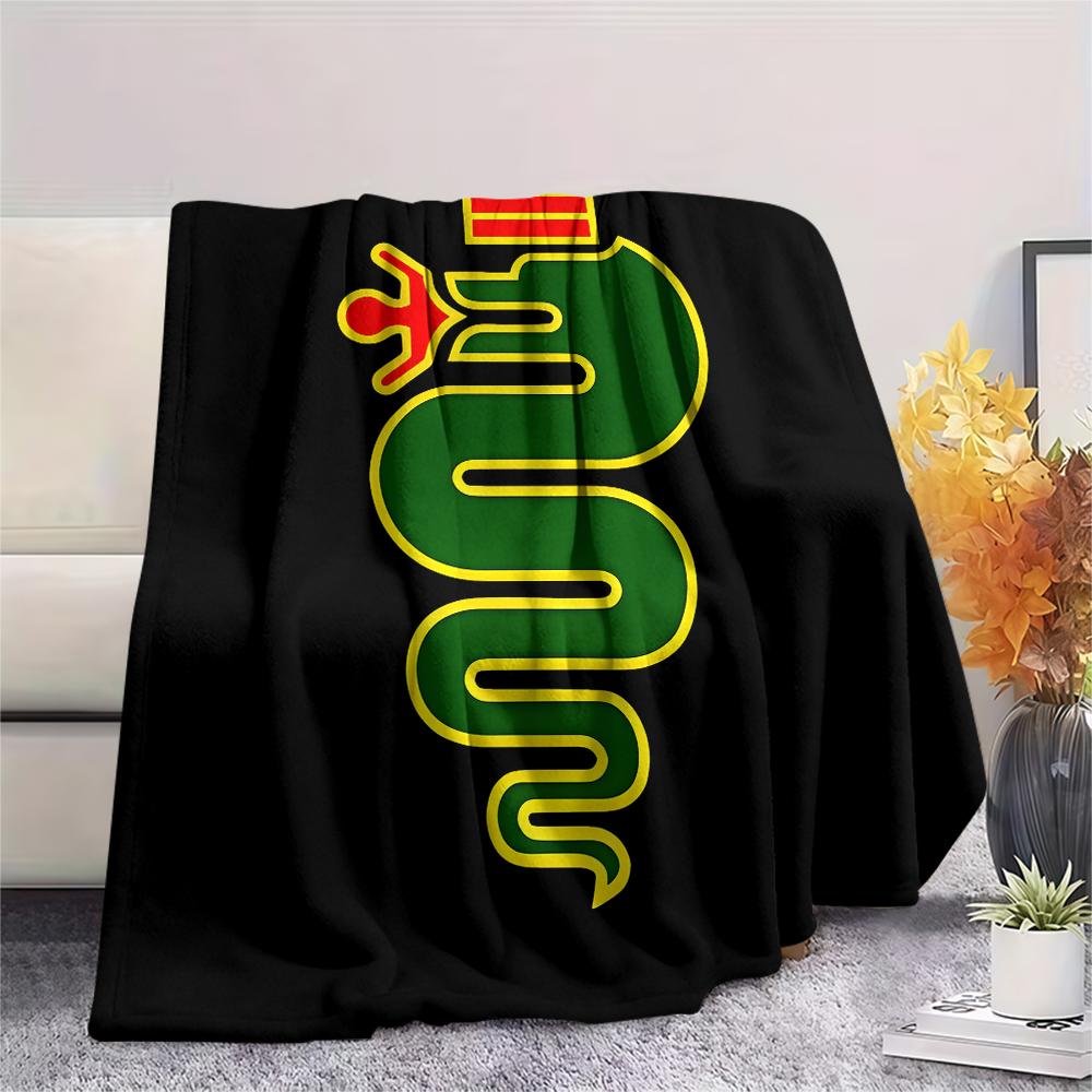 1pz Coperta in Flanella con Stampa Alpha Romeo, Alta Qualità per Tutte le Stagioni, Arredamento per la Casa, Calore e Comfort, Perfetta per Regali di Natale