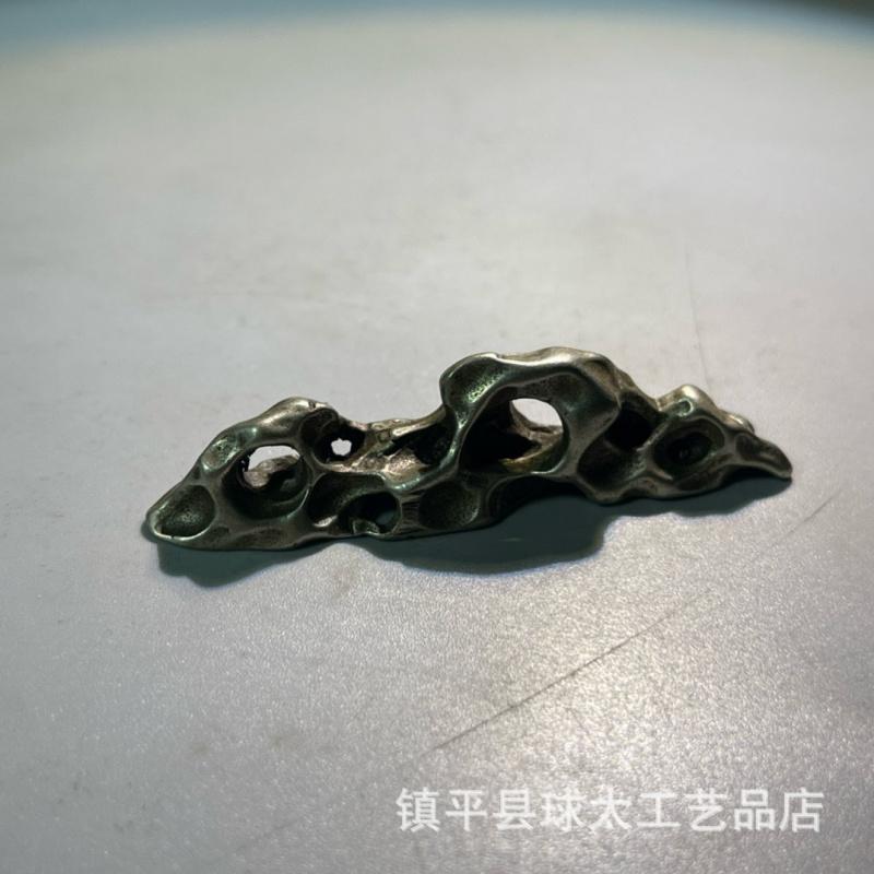 Copper Rockery Shaped Holder Brass Stationery Desktop Solid Small Town Paper Pen Rest Study Decoration Weight Ruler