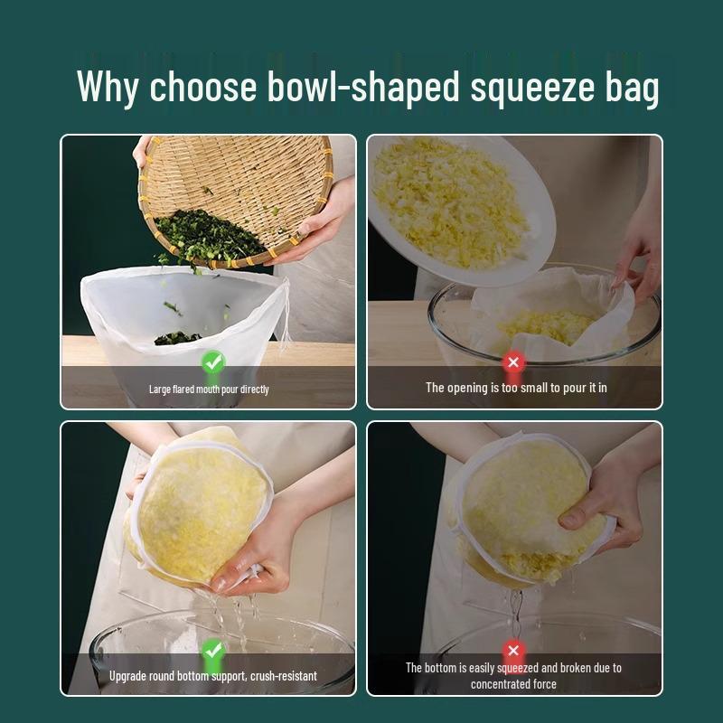 Dumpling Filling Squeezer and Cabbage Draining Bag with Newcomer Discount