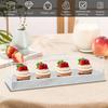 Rectangular Cake Tray with Lid Acrylic Rectangle Cake Stand Clear Rectangle Cake Platter Marbleized Bakery Display Case Stand