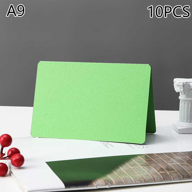 10 Buc. Cartonașe de Felicitare Goale din Hârtie Kraft Pliabile Multifuncționale Cartonaș din Hârtie Rigidă Nuntă Festival Plic Cartonaș de Invitație