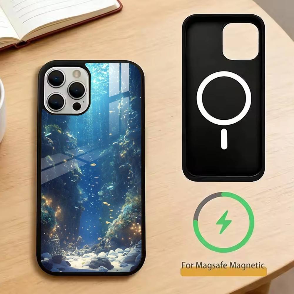 The Underwater World Texture   Phone Case For iPhone17,16,15,14,13,12,11 Plus,Pro Magnetic with Magsafe Wireless Charging