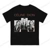Celine Dion Metal Engraçado Grande Estampado Algodão Unissex Camiseta Manga Curta Camisetas Filme Titanic Tops Hipster