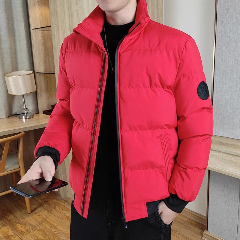 Brand Clearance Men's Thick Warm Cotton Jacket - Stand Collar Trendy Autumn/Winter Padded Outerwear