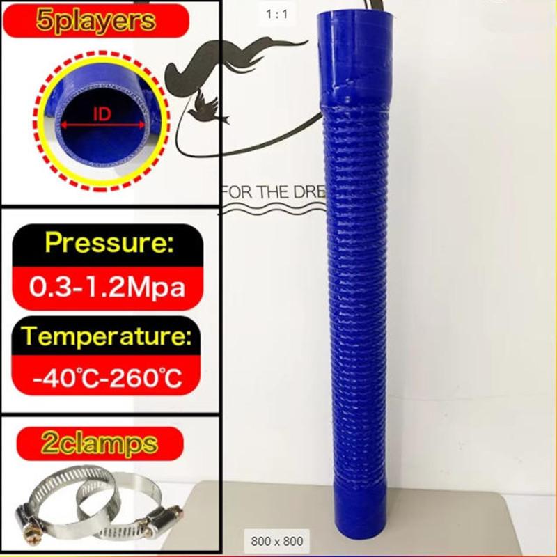

High Quality 600mm Blue Intake Pipe Radiator Pipe Silicone Hose With 2 Clamp ID30-100mm Cooling Hose High Temperature Pressure 1 blue ID30X600MM