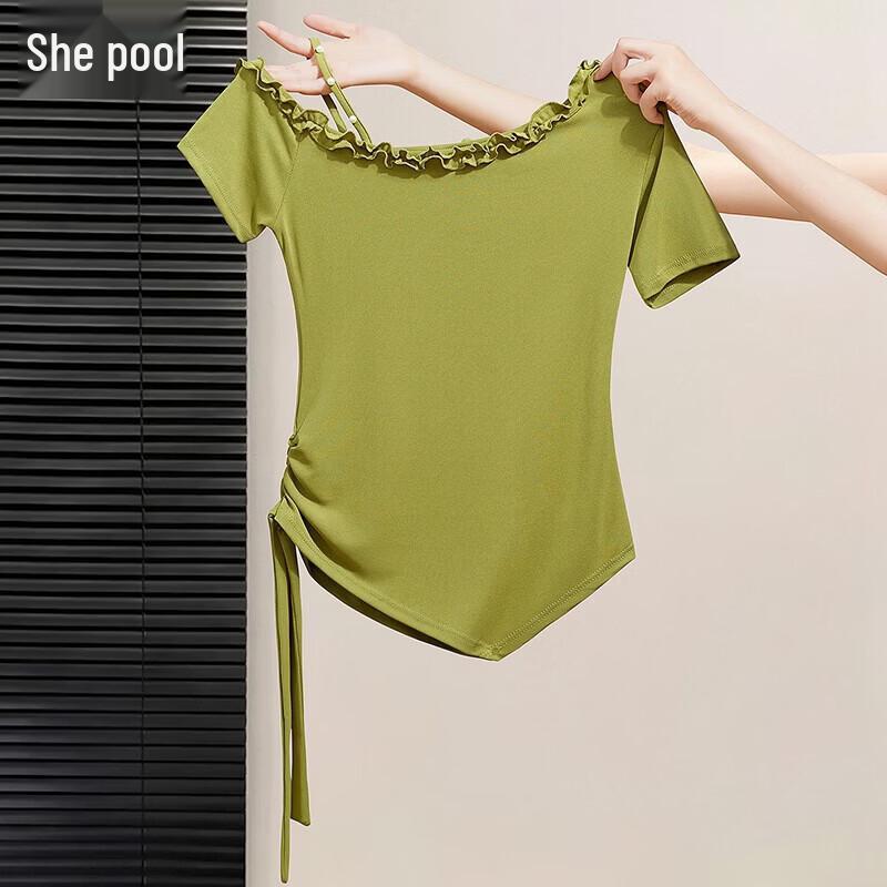 Women s Ruffled Asymmetrical One-Shoulder T-Shirt S