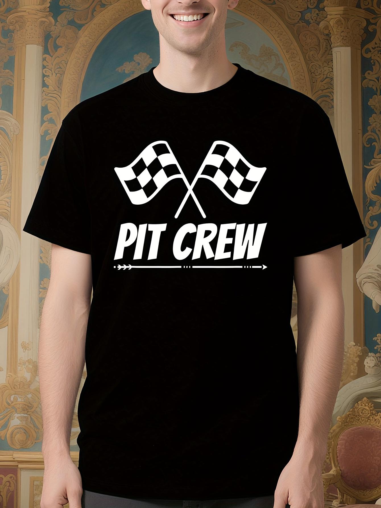 Racing Tshirt - Black Cotton Tee with Checkered Flag and ... XXXXL