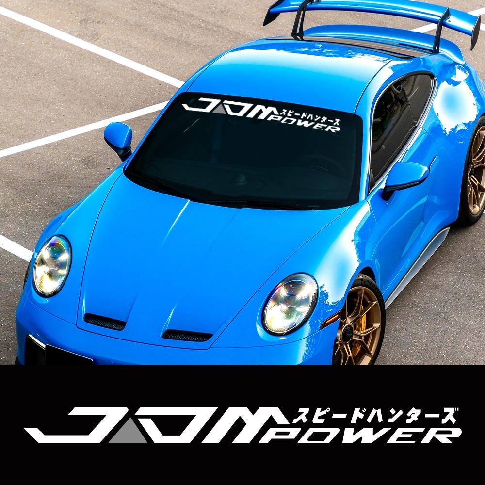 JDM Japanese Racing Vinyl Decal for Car Windshield Waterproof Non-Fading Self-Adhesive Car Sticker Auto Decoration Accessories