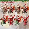 8/16Pcs Christmas Wooden 2D Santa Claus Flat Hanging Pendant Tree Decoration Perfect Holiday Gift 2025 Decor Bedroom Living