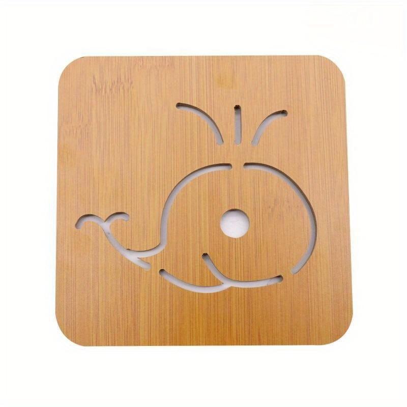 

Thickened Wood Heat-resistant Mat - Hexagonal Non-slip Pan, Cup and Plate Protective Mat for Kitchen Dining Table, Pot Holder Pad 1pcs