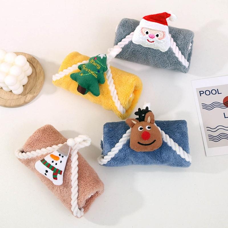 Christmas Themed Hand Towel for Home Bathroom Kitchen Washcloths Soft Comfortable Strong Absorbent Washing Hand Towel