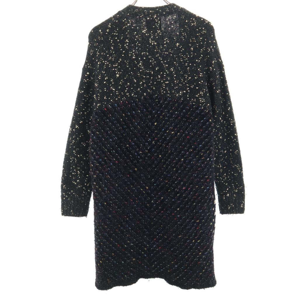 Desigual Long Sleeve Lame Long Knit Cardigan S Black Series Women Used
