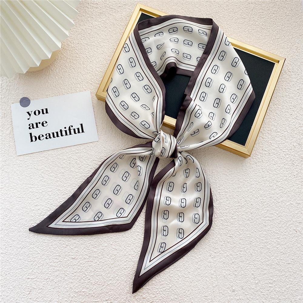 

Новые шарфы Шелковые шарфы Женские весенние и осенние длинные декоративные профессиональные шарфы Летние тонкие стили в сочетании с рубашками Стильные 12*145cm