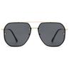 Luxury Brand Sunglasses For Men Women UV400 Protection Big Frame Metal Glasses Blue Black Unisex Eyewear
