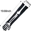 Unisex Winter Adult Halloween Skeleton Skull Full Finger Long Gloves Glow in The Dark Stretch Cosplay Goth Mittens Accessories
