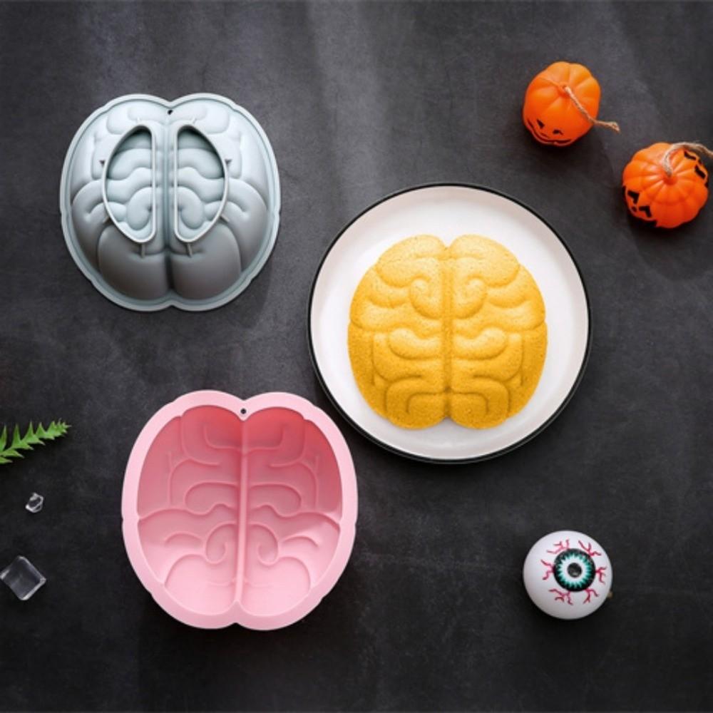 DIY Brain Dessert Mold Pumpkin Halloween Baking Silicone Mold Heart shape Cake Mold Jelly