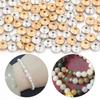100 Stück CCB Abstandshalter Perlen Flach Rund Lose Abstandshalter Perlen Für Schmuckherstellung DIY Handgemachte Armbänder Halskette Zubehör Komponenten
