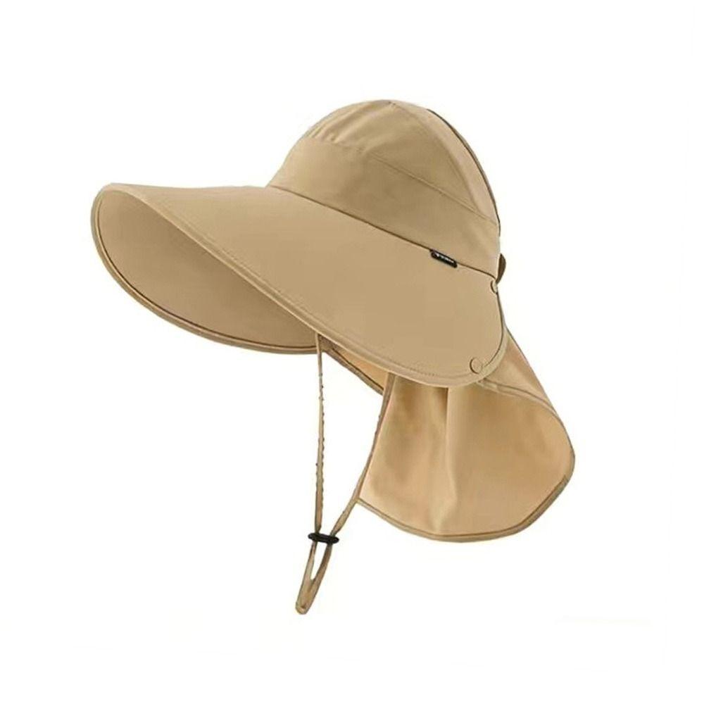 Foldable Sunscreen Cap Breathable Shawl Cap Fashion Bucket Hat  Summer