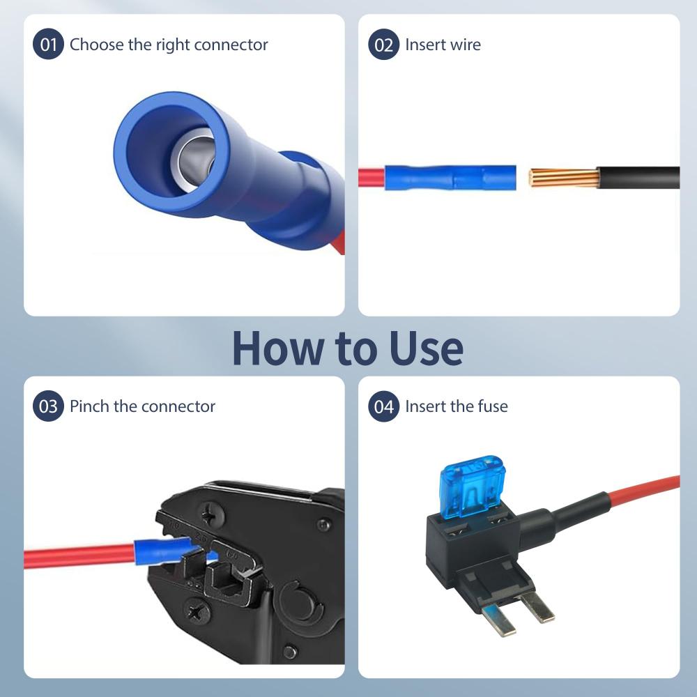 10pcs 12V Car Fuse Holder Add-a-circuit TAP Adapter Micro Standard ATM APM Blade MINI Medium Simple Safety Device Auto Fuse Fuse Holders1