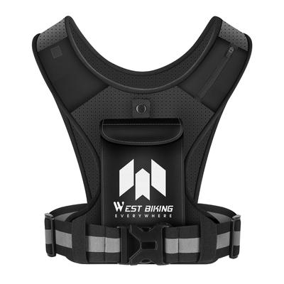 Gilet riflettente da ciclismo per bici da motociclista Gilet da corsa ad alta visibilità con supporto per telefono Acqua