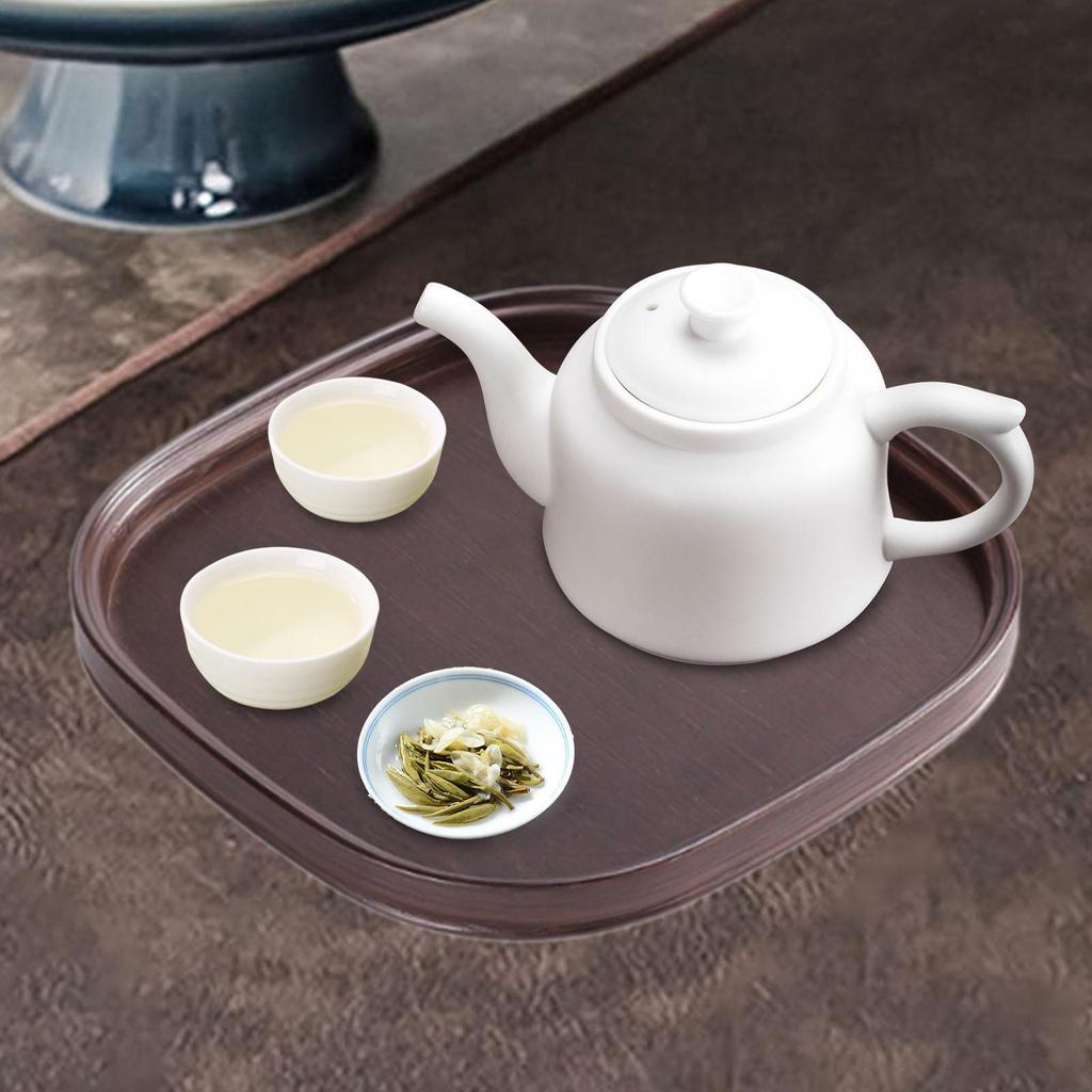Wood Serving Tray Portable Dessert Plate for Kitchen Breakfast in Bed Bar