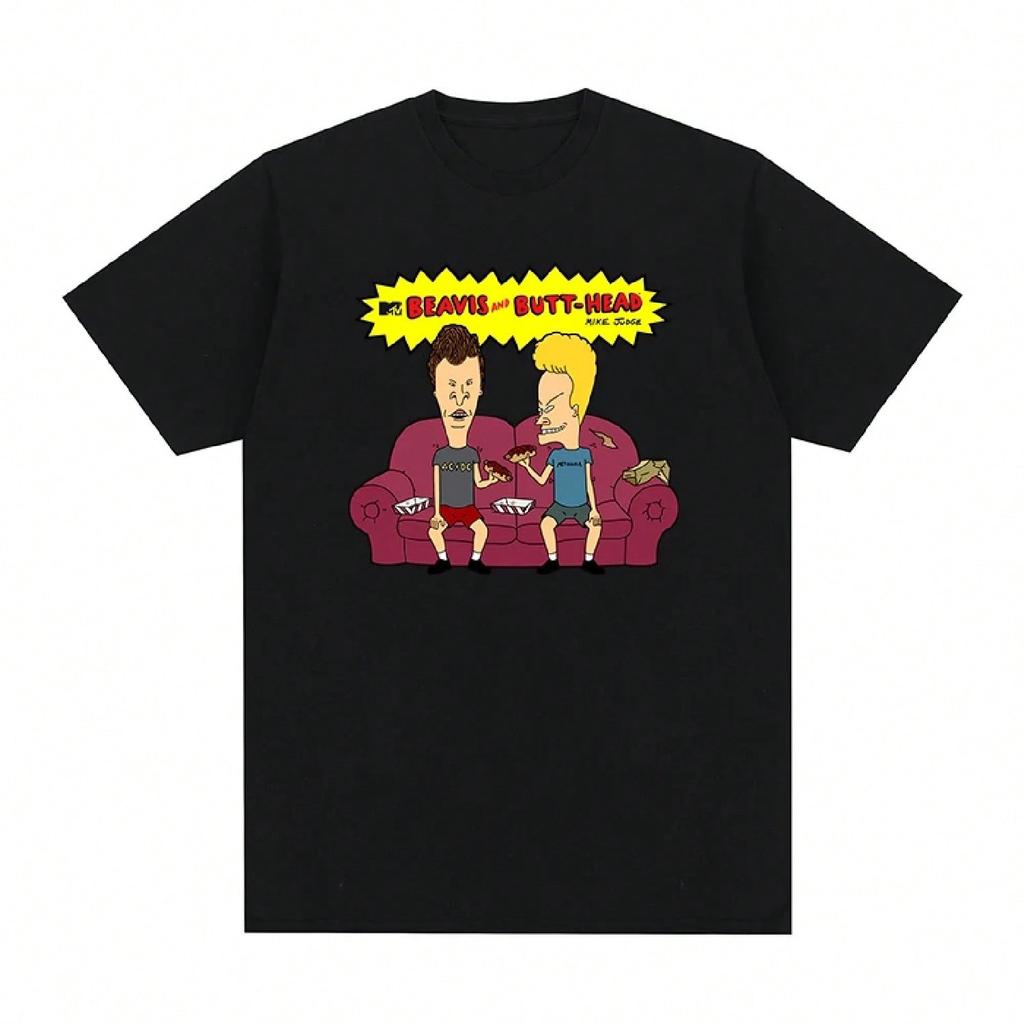 Beavis Butthead Work Funny Black T-Shirt Cotton Unisex T Shirt New TEE TSHIRT Wounisexs Tops