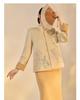 Embroidery Merino Wool Two-Color Double-Sided Coat and Skirt Set in New Chinese Style