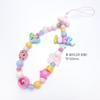 Kitsch Pink Pop Cloud Heart Bead Keyring Keyholder