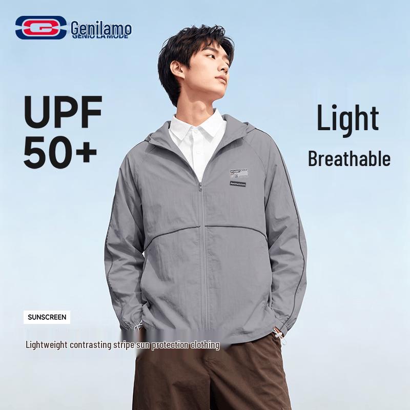GENIOLAMODE Men s Lightweight Sun Protection Cycling Jacket L