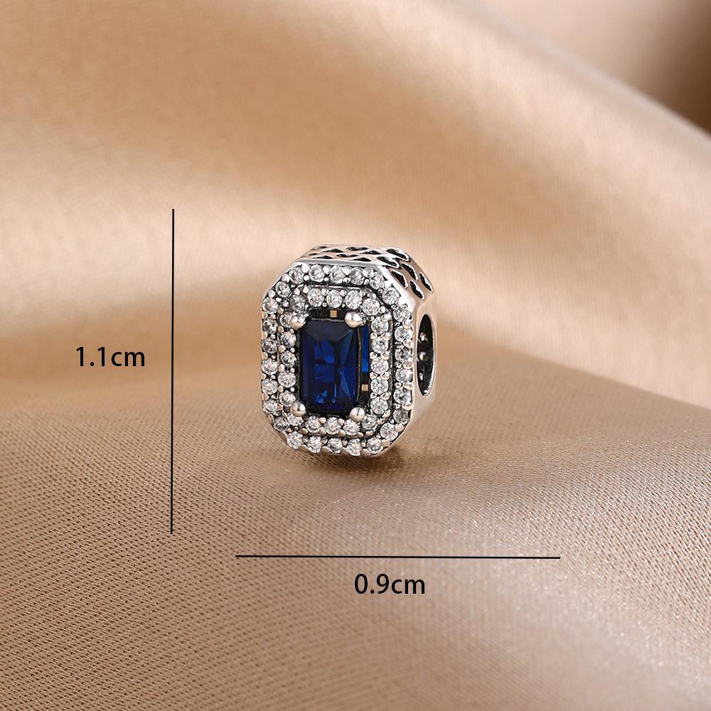 Blue 925 Silver Dolphin Octopus Turtle Swallow Pendant Bead, Suitable for European Bracelet DIY Women's Jewelry Accessories